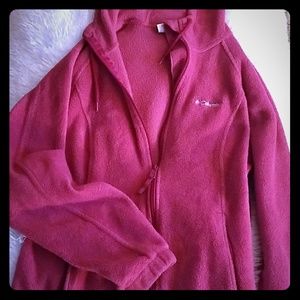 Pink fleece Columbia Zipup